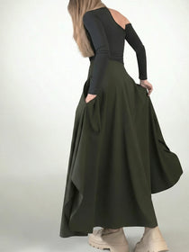 Falda Maxi Gia Verde