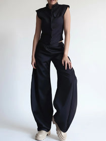 Top/Chaleco Negro Oasis