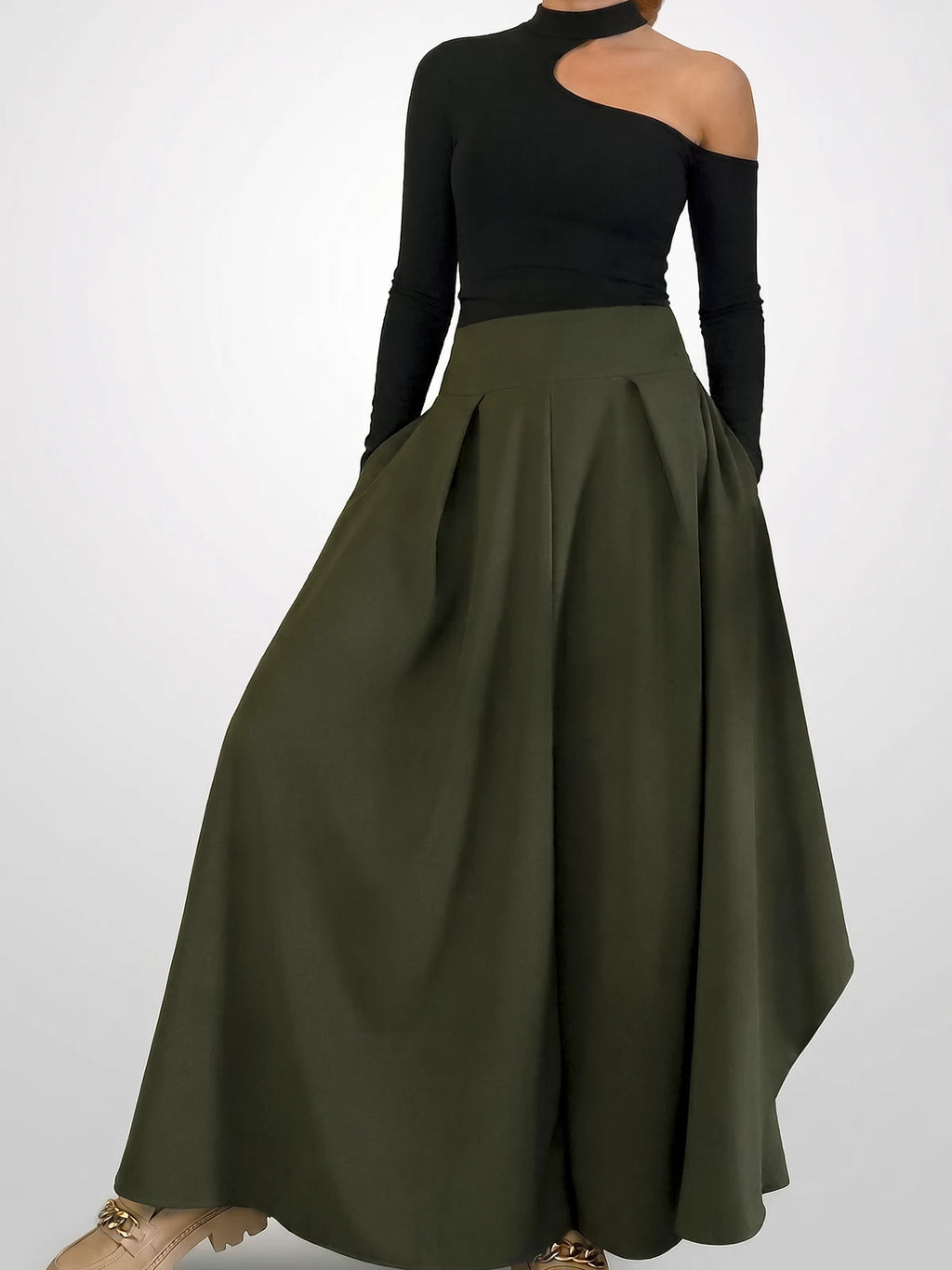 Falda Maxi Gia Verde