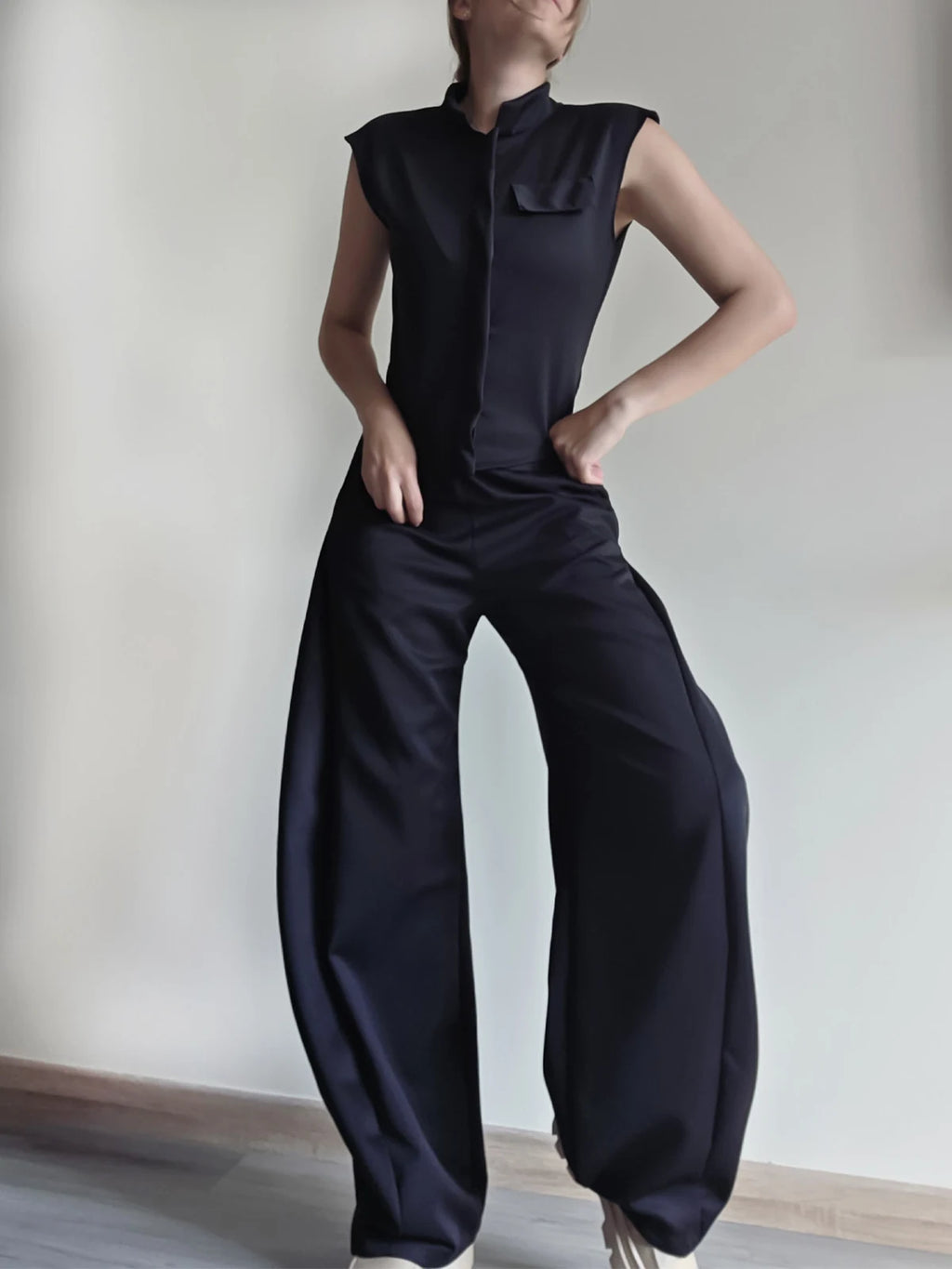 Top/Chaleco Negro Oasis