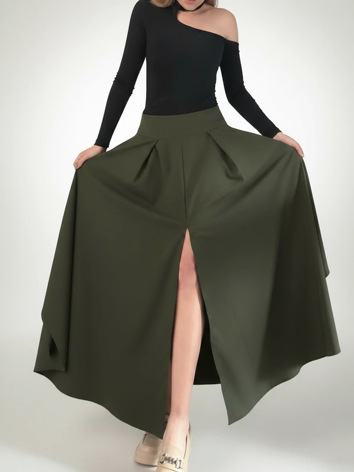 Falda Maxi Gia Verde