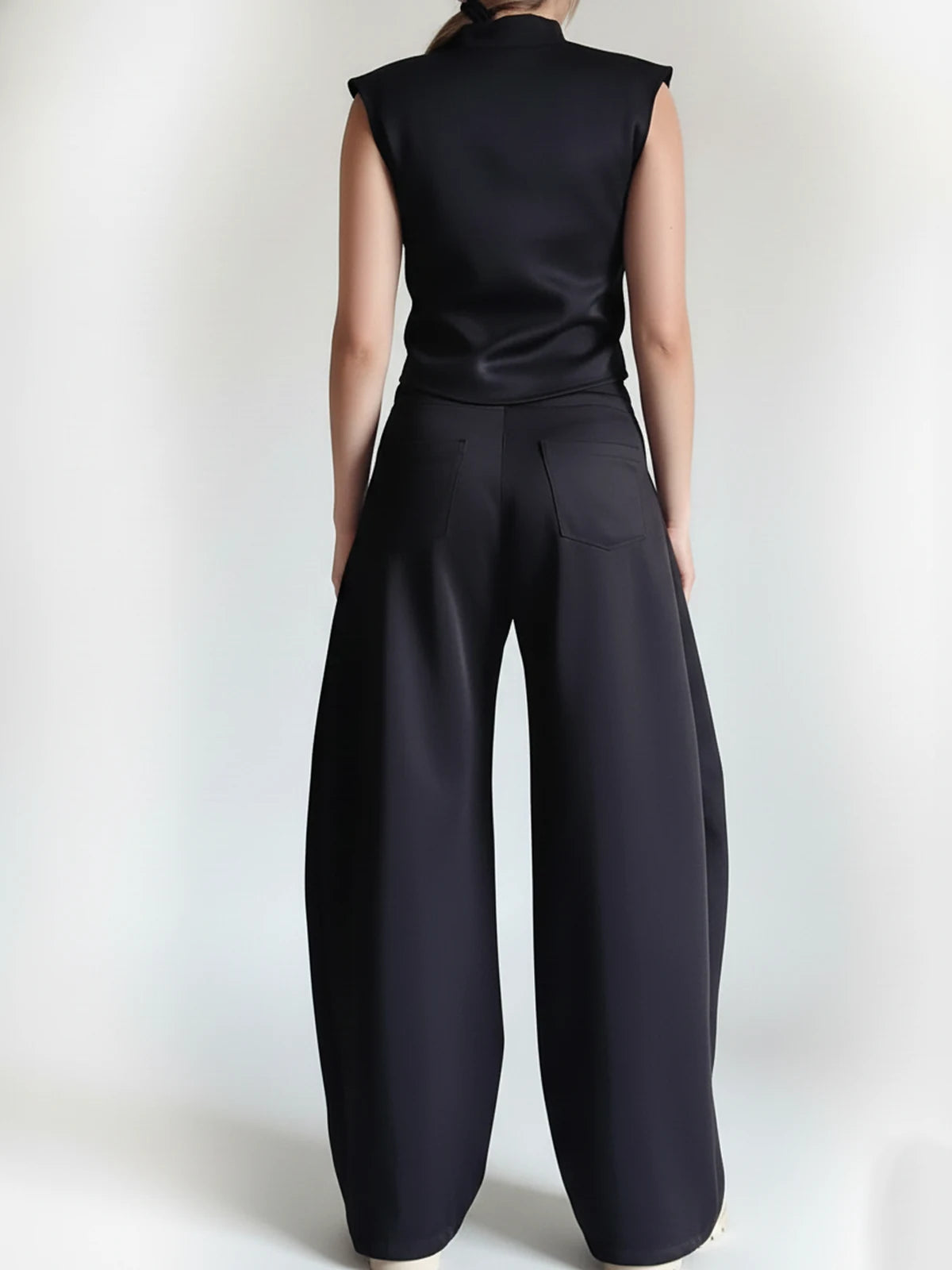 Top/Chaleco Negro Oasis