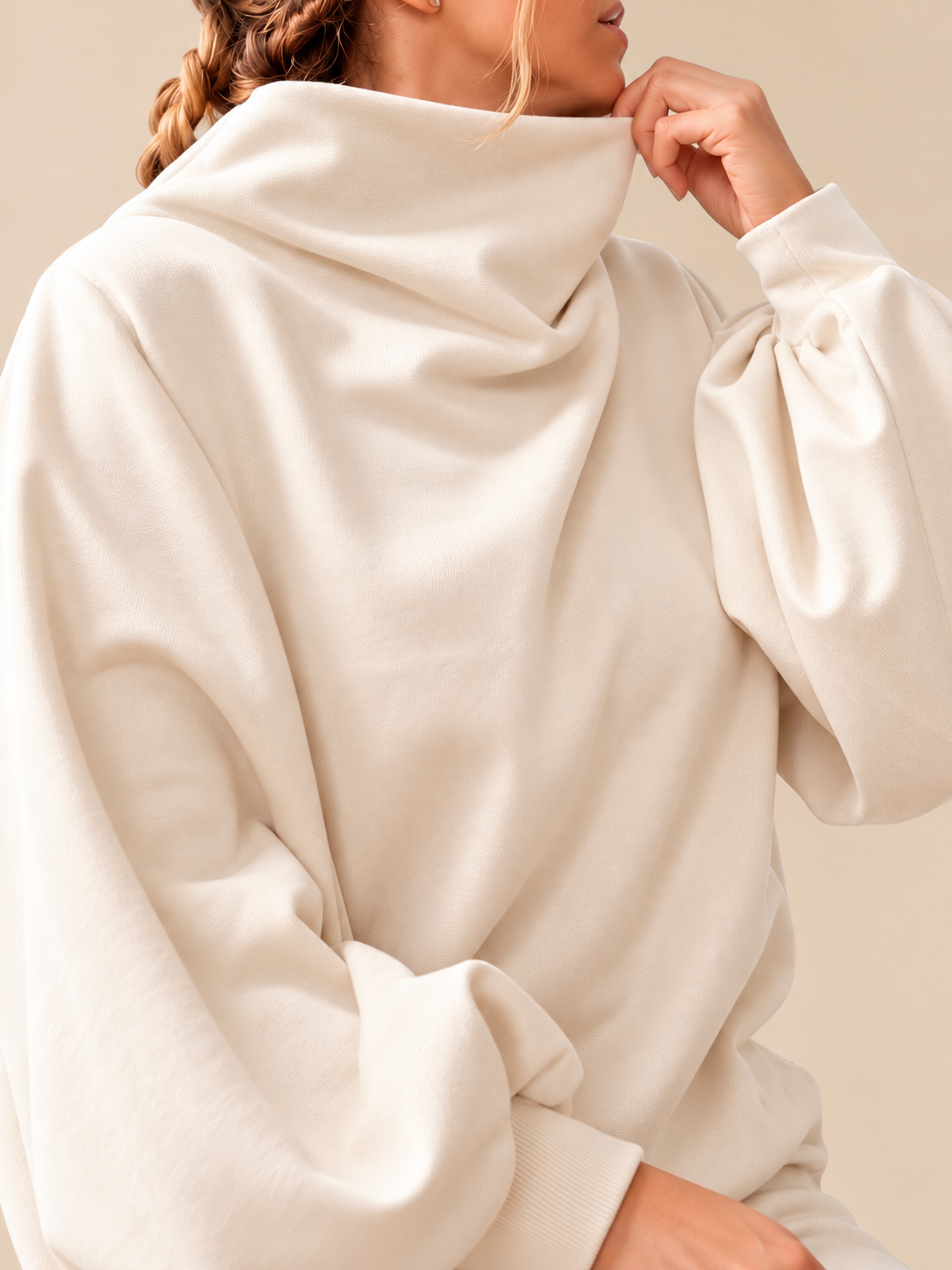 Hoodie Badalona Marfil