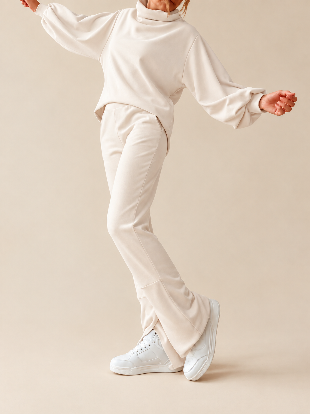 Hoodie Badalona Marfil