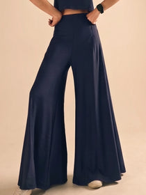 Pantalón Roma Palazzo Azul Oscuro