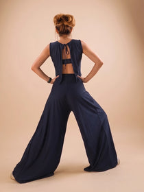 Pantalón Roma Palazzo Azul Oscuro
