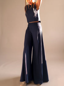 Pantalón Roma Palazzo Azul Oscuro