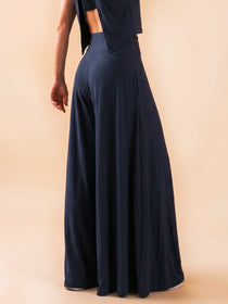 Pantalón Roma Palazzo Azul Oscuro