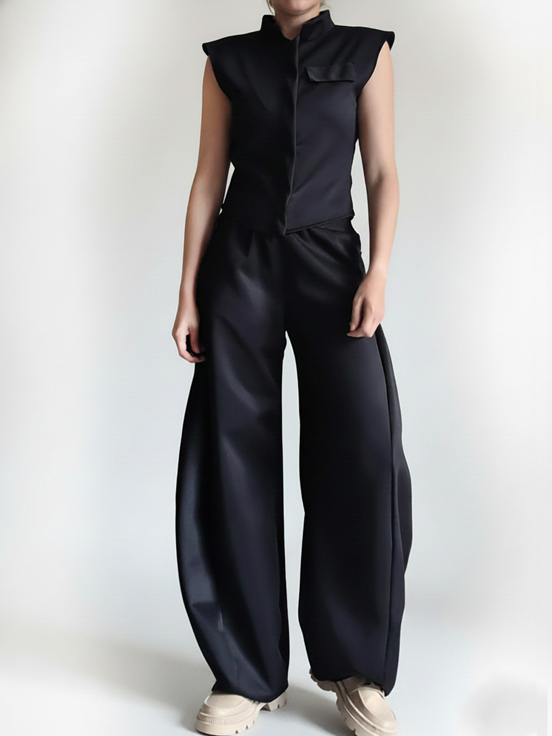 delantero pant oasis fixed Pantalón Barrel Oasis - Imagen 1